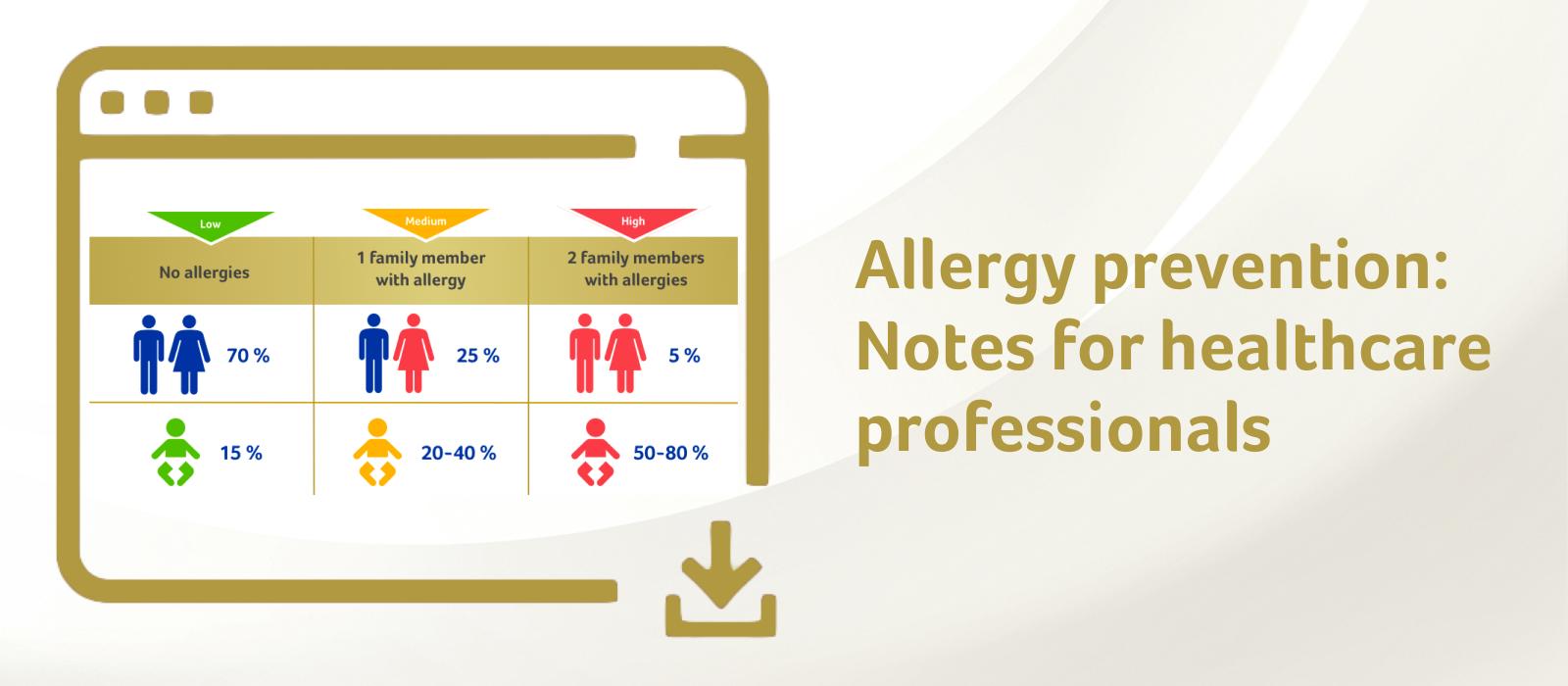 Allergy prevention: Notes for HCPs - Banner