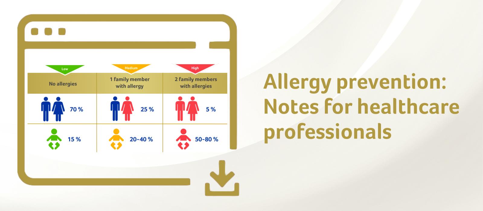 Allergy prevention: Notes for HCPs - Banner